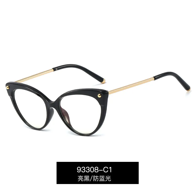 Tr90 Anti-Blu-ray-Brille Mode Sonnenbrille Vollformat Damen Flachspiegel Unisex