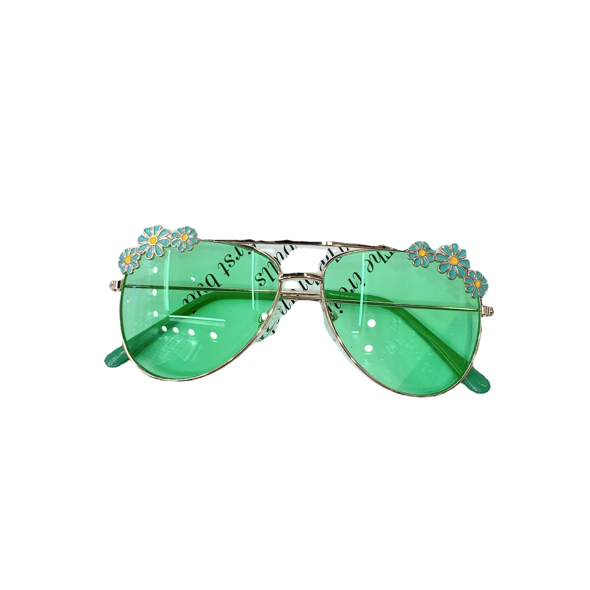children fashion sunglasses summer Kids flower sun eyeglasses boys girls daisy outdoor adumbral glasses Protective Eyewear B094
