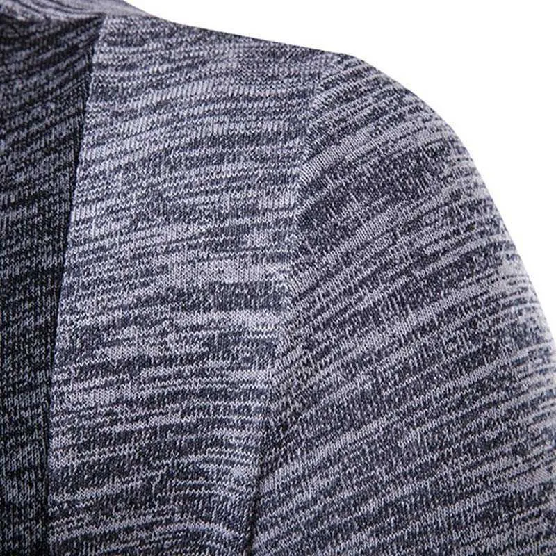 Spring herfst trui mannen lange mouw patchwork dunne gebreide vest hoogwaardige casual truien slanke gebreide kleding 210909