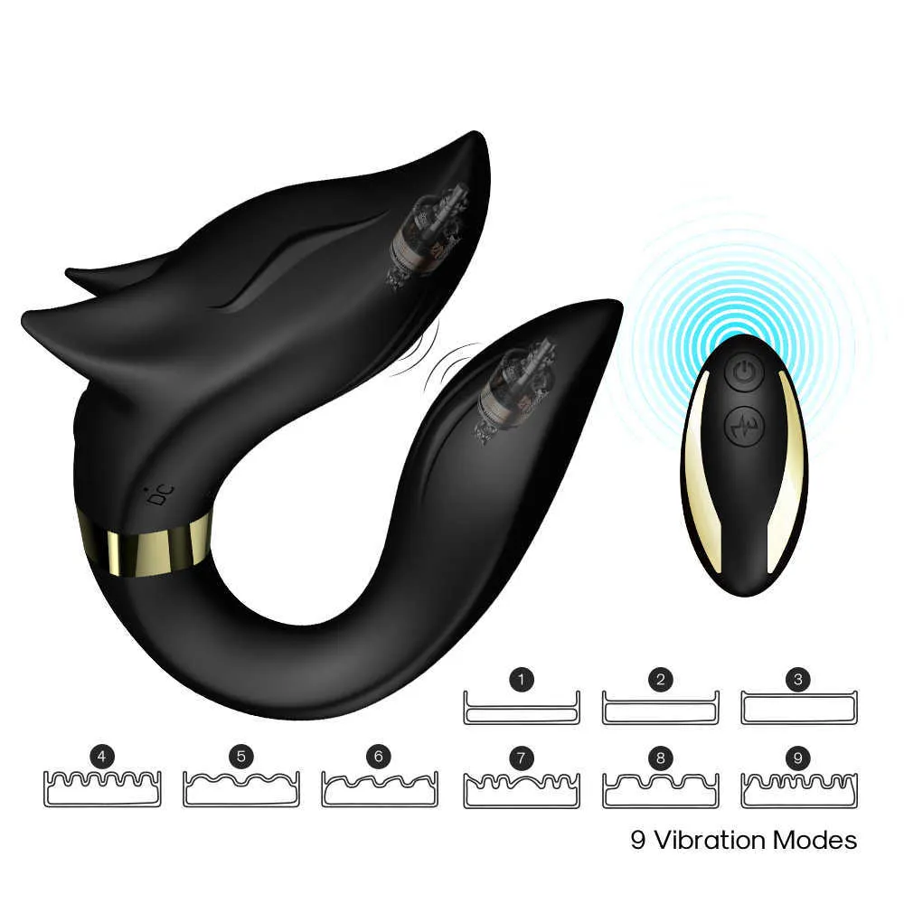  Double head Vibrator For Women 9 Speed U Shape Stimulate Vagina Cclitoris For Women Masturbate Wireless Remote Control Sex Toys (14)