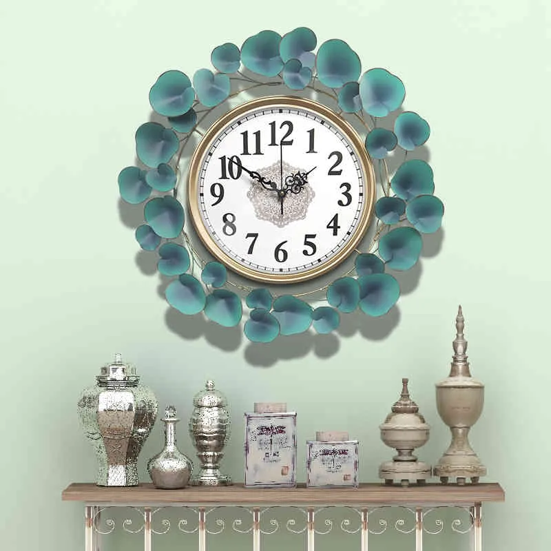 58cm nordique moderne Design muet salon maison mode décoratif Quartz horloge ronde sur le mur 210414