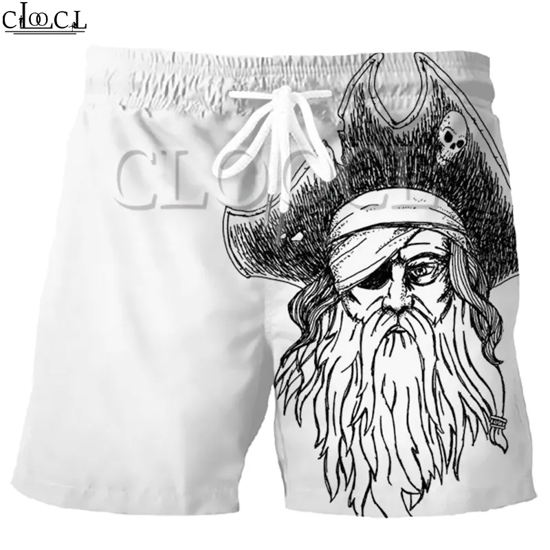 CLOOCL Tatuaggio Vichingo Pirata Popolare Pantaloncini Da Spiaggia Estivi Stampa 3D Moda Uomo Sport Harajuku Hip Hop Pantaloncini Selvaggi X0316