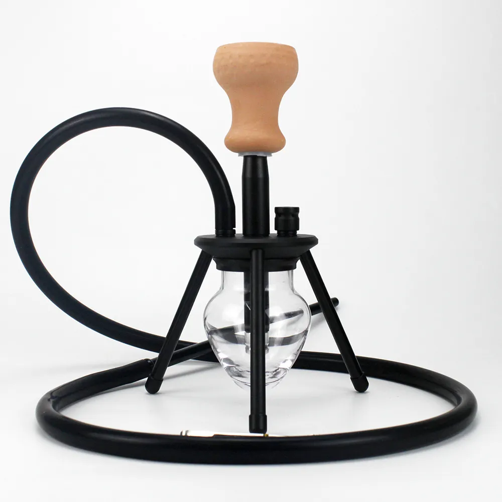 Arabski Hookh Set Tripod Glass Hookah Shisha Kompaktowa i przenośna pojedyncza rura