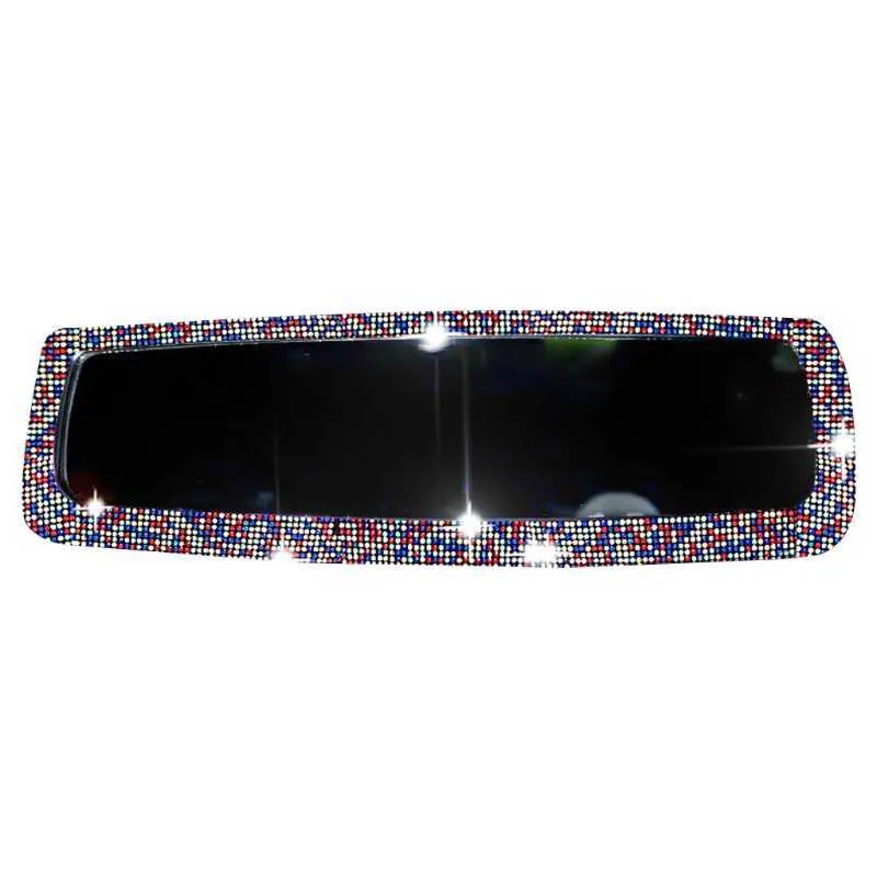 Cristal Diamond Sparkle Universal Car Interior Vista Traseira Espelho Condução de Segurança Espelho de Segurança Guarnição Para As Mulheres Meninas