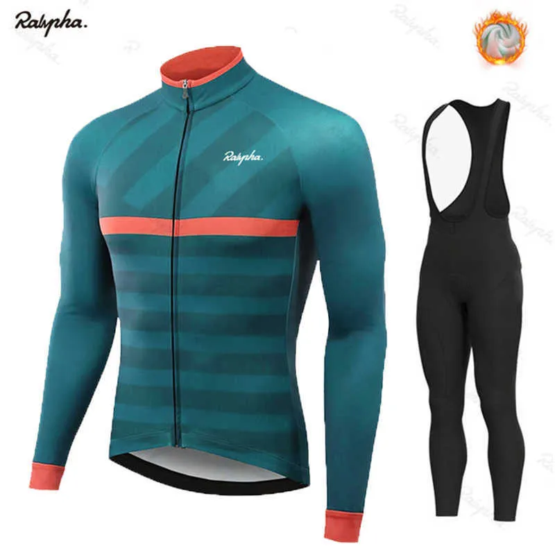 2022 Vintercykelkläder långärmad kläder ridtröja set termisk fleece maillot ropa ciclismo invierno hålla varmen 2110064082860