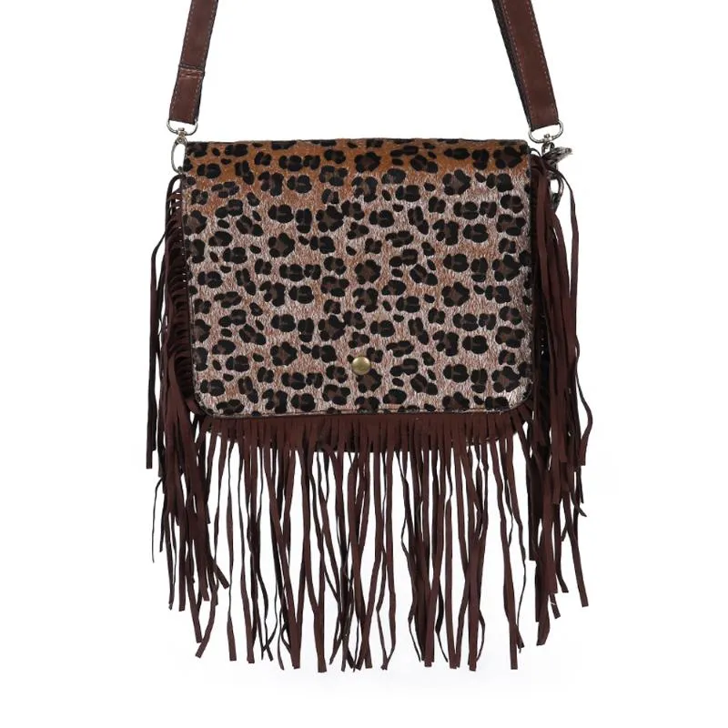 Вечерние сумки, цельнокоричневая коровья женская сумка-хобо из веганской кожи с бахромой, кошелек с кисточками, женская винтажная маленькая сумочка, милая For208Y
