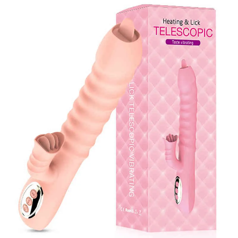 NXY Vibratörler Isıtma Teleskopik Yapay Penis Vibratör Dil Yalama Vajina Klitoris Stimülatörü G Spot Vibratör Kadın Masturbator Seks Oyuncak Kadın için 0104