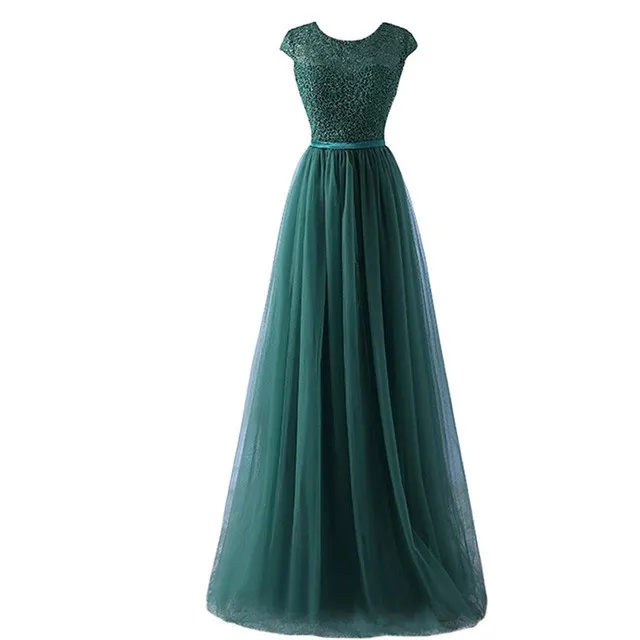Элегантный тюль Длинные вечерние платья - линия крышки рукава в рукаве. Вечернее платье Robe de Soiree CPS1132 В наличии