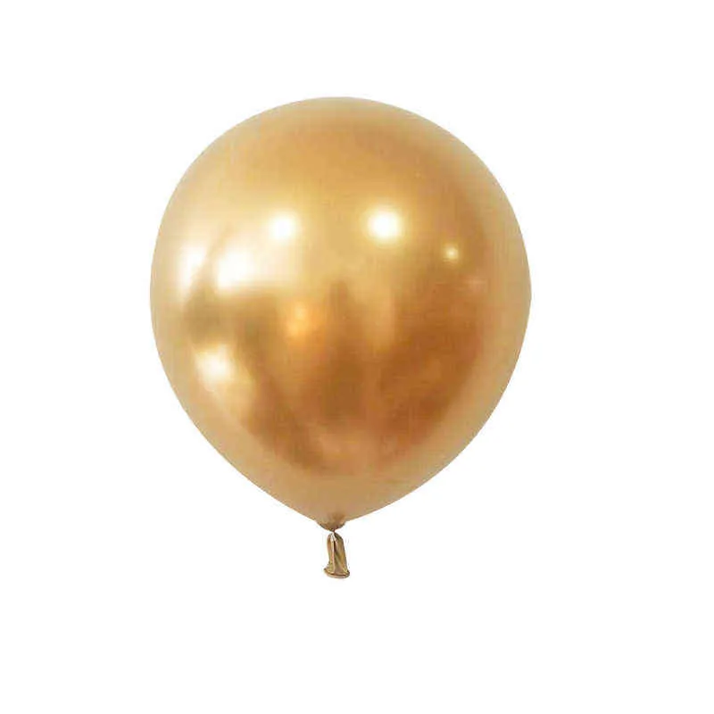 White Gold Balloon Garland Arch Kit Gold Dot Chrome Metallic Latex Ballon for Wedding Birthday Christmas Party Decor 211216