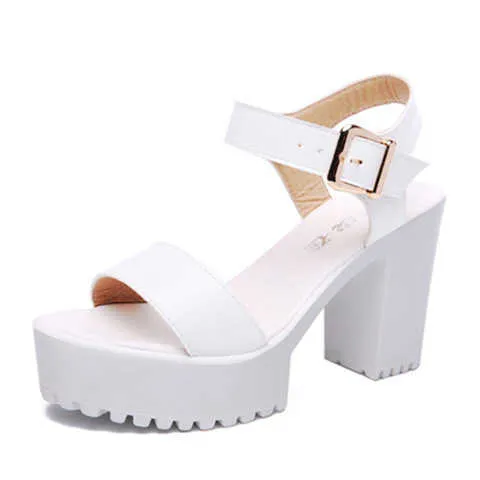 Rozmiar 32 34 35 36 37 38 39 40 41 43 Moda Peep Toe Damskie Obcasy Lato 2021 Buty Kobiet Wedge Woman Sandals Platforma Y0721