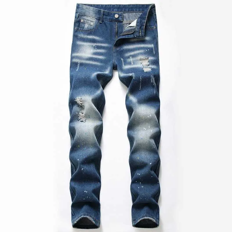 Мужчины моды ретро джинсы мужские эластичные тонкие прямые байкер джинсы мужские джинсовые джинсовые повседневные хлопковые брюки Vaqueros Hombre плюс размер 42 х0621