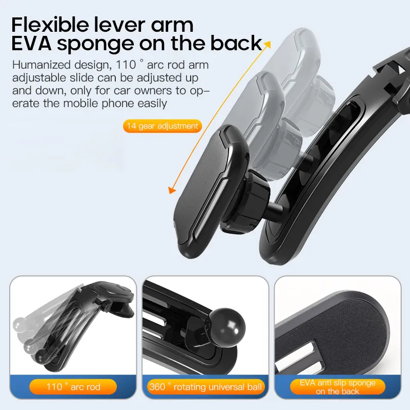 Universal Mobile Air Vent Mount Stand No Magnetic Cell Holder Phone In Car Bracket Xiaomi