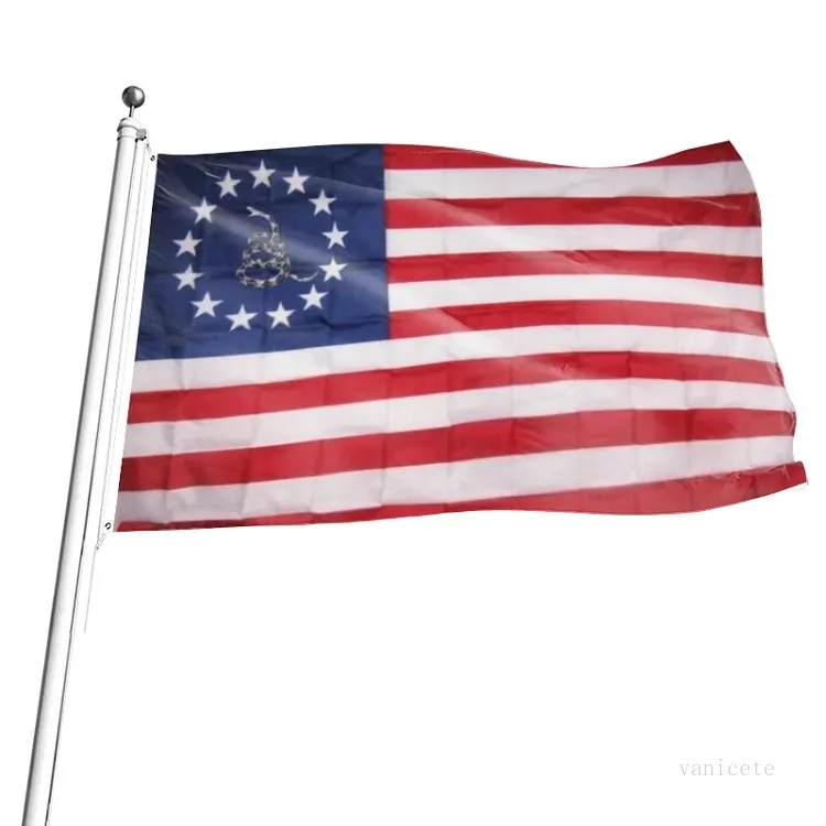 Baner Flags 21 Wzory 3x5 FT 90 * 150 cm US Ameryki Brak kroków na Snek Żółty Wąż Banner American State Flag T2I52247