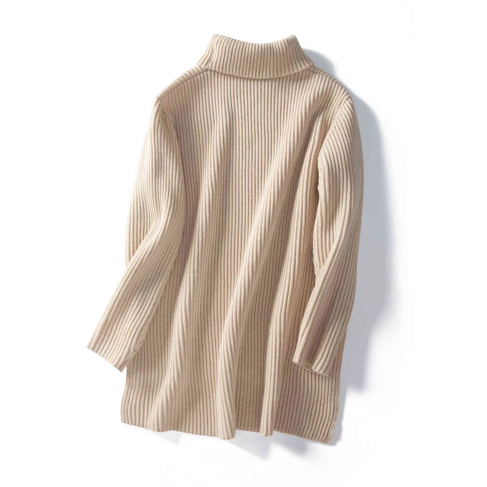 2021秋冬新デザインウールセーター女性ファッションルーズ厚い厚い暖かいタートルネックプルオーバー女性ジャンパーY1110