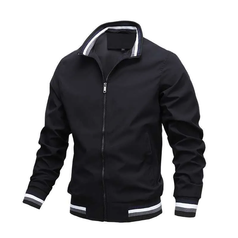 Fashion Men Jacket coat Stand Collar Casual zipper outwear Male Slim Fit Designed Cardigan Men's Coats Jackets chaqueta hombre 210811