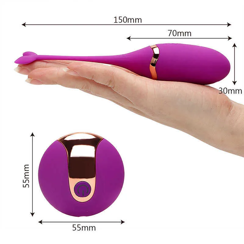 USB ładowanie bezprzewodowe pilot zdalnego sterowania wibrujące jajko wibrator wibrujący kij damski masażer AC P0818