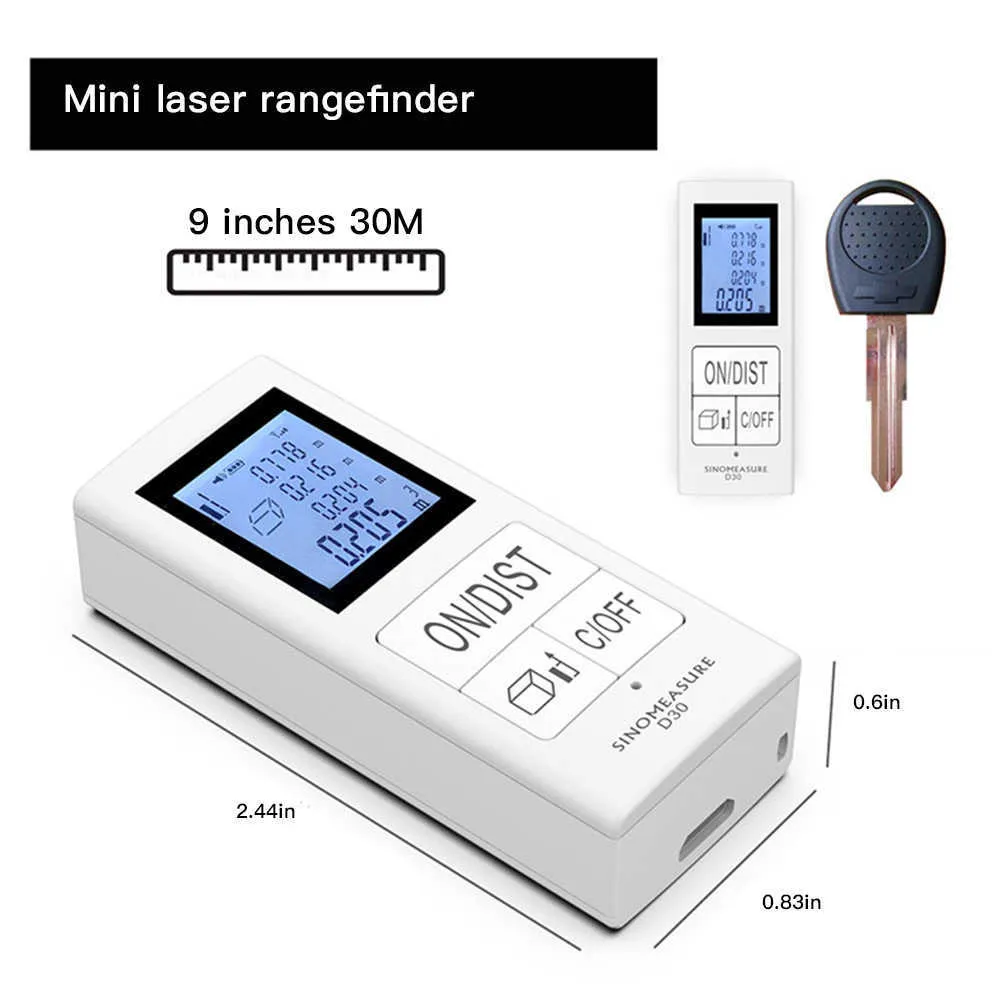 Télémètre laser télémètre à bande numérique télémètre infrarouge mesure de mesure afstandmeter 210728