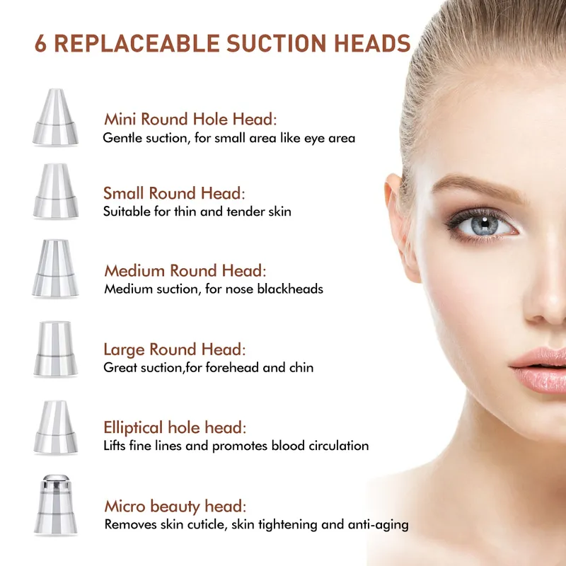 Blackhead Remover Vacuum Suction Cleaner Nose Pore Spot Acne Black Head Pimple Removal Beauty Face Skin Care Tool 26