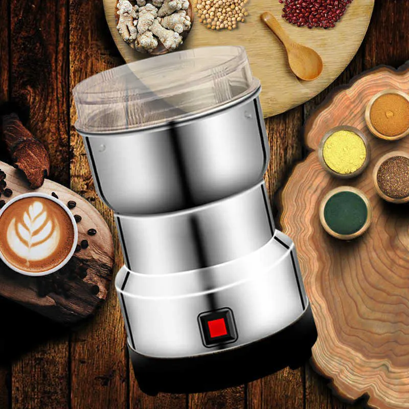 Superfine small grains dry mill green beans coffee Chinese medicine grinder vanilla nut stainless steel kitchen supplies 210611