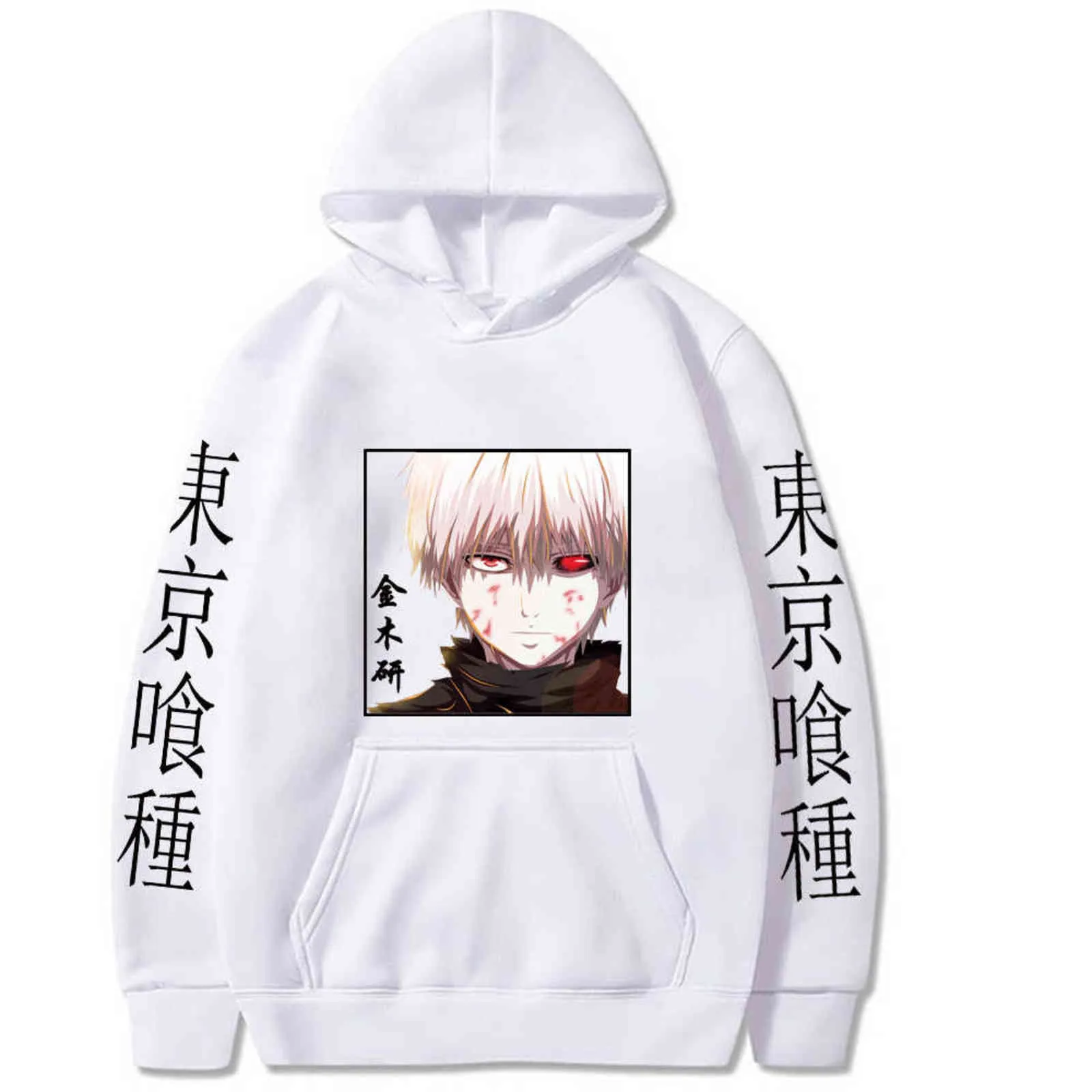 Anime Tokyo Ghoul Pullovers Tops Långärmade Hoodie Male Cloth Y1120