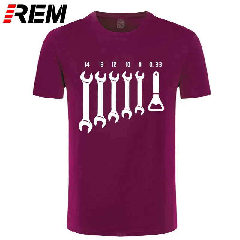 Mecânico de abridor de chave de parafuso REM camisetas Homens Corrigir engenheiro engenheiro de algodão manga curta engraçado camisas superiores roupas masculinas 220325