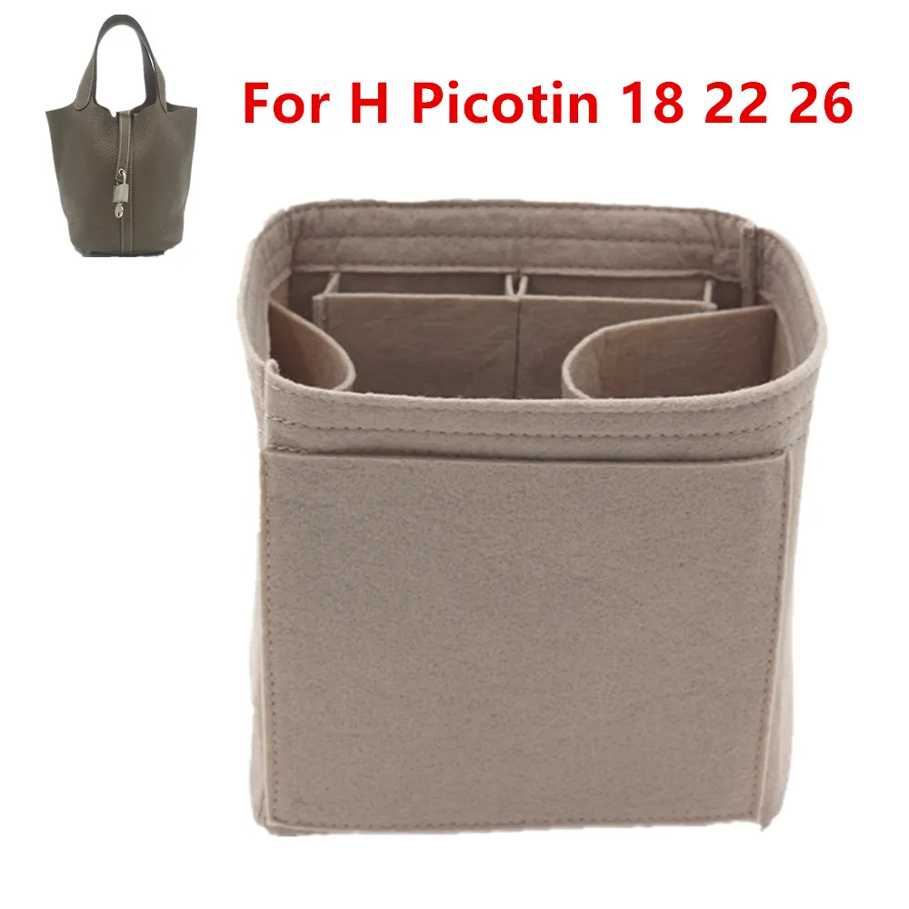 Adatto H Picotin 18 Borse con inserti Organizer Secchiello trucco Borsa di lusso Borsa cosmetica portatile borsa da donna C0508