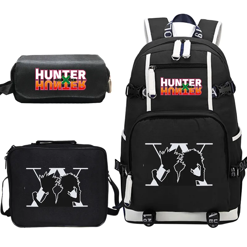 Mochila set Hunter X Hunter Print School Taschen für Teenager Mädchen Kinder Cartoon Anime School Rucksacktasche Schüler Bookbags7182646