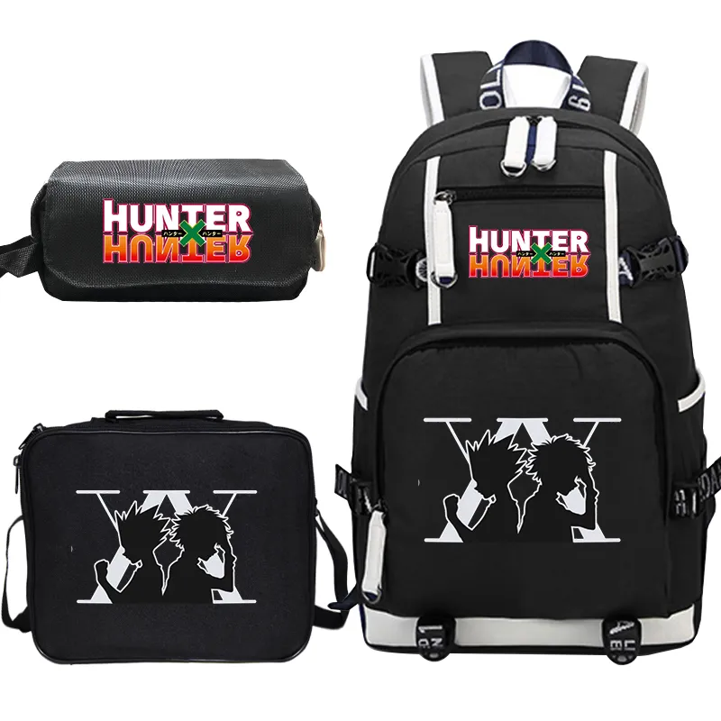 Mochila set Hunter x Hunter Print School Sacs pour adolescents Girls Kids Cartoon Anime School Sac à dos sac Étudiant Bookbags4486475