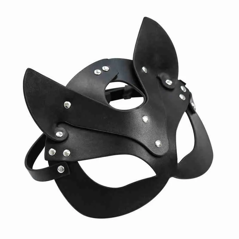 NXY Giocattoli adulti Sexy Maschera la testa di gatto morbida BDSM Bondage Copricapo Giocattoli del sesso Troie Schiavo Restraint Hood Coniglio Maschere di Halloween Cosplay Gag Giochi adulti 1202