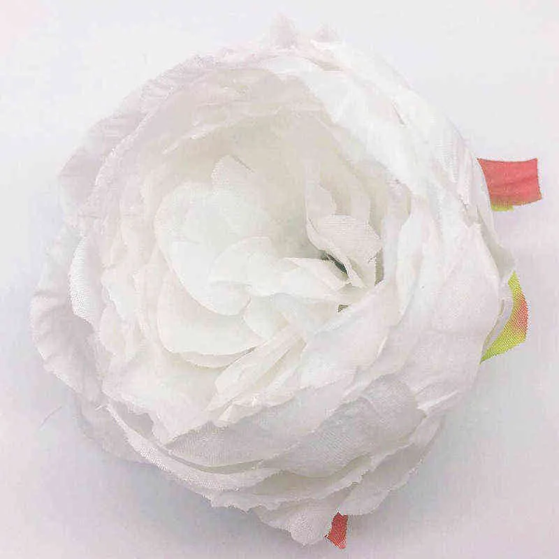 10cm 실크 모란 꽃 전체 인공 장미 머리 대량 꽃 꽃 벽 키스 공 결혼 용품 KB02 AA22203I
