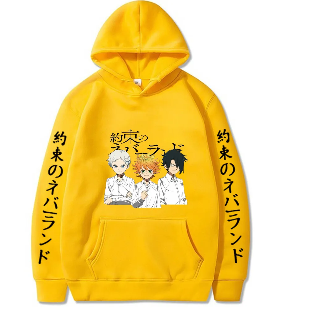 Den Promised Neverlands heta anime hoodie pullover toppar långärmad mode tyg y0319