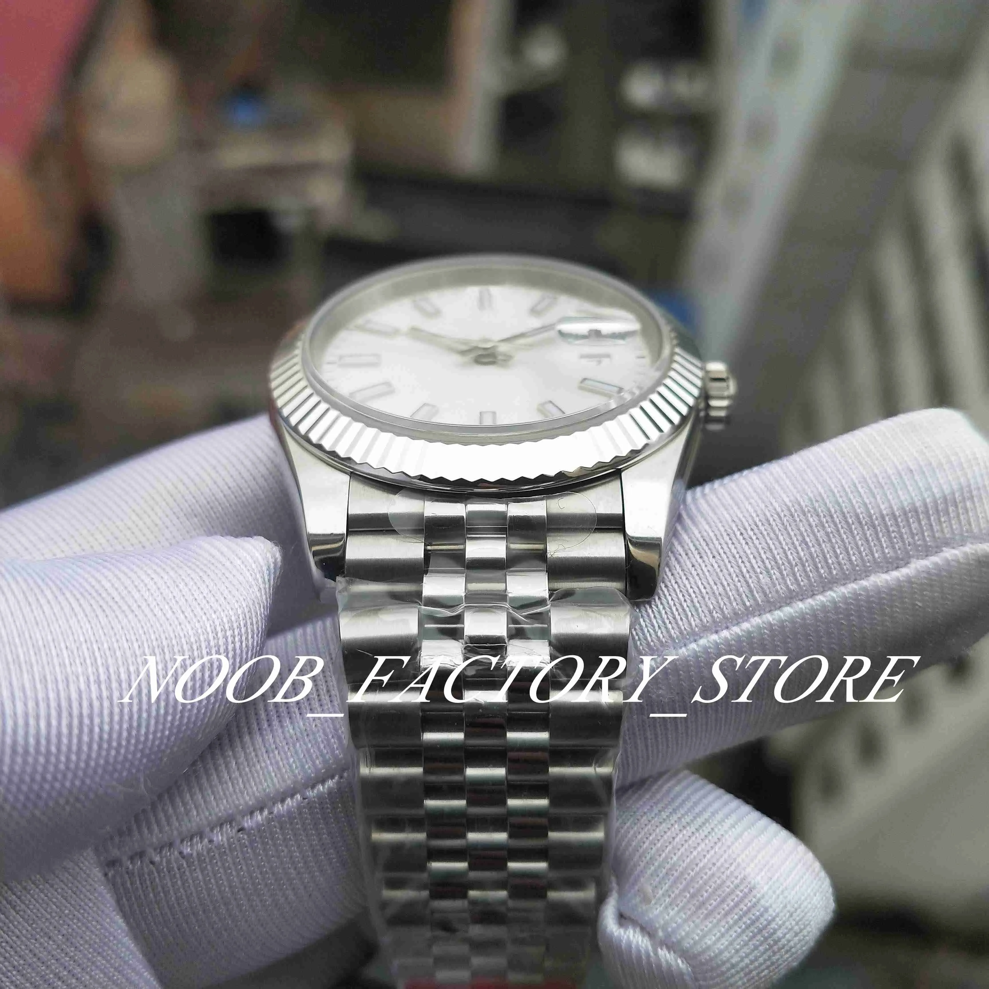Fabryka S Watch 2 Kolor Super BP zegarki Classic 2813 Automatyczny ruch 36 mm niebieski biały pasek pokrętła stali nierdzewne Case258m