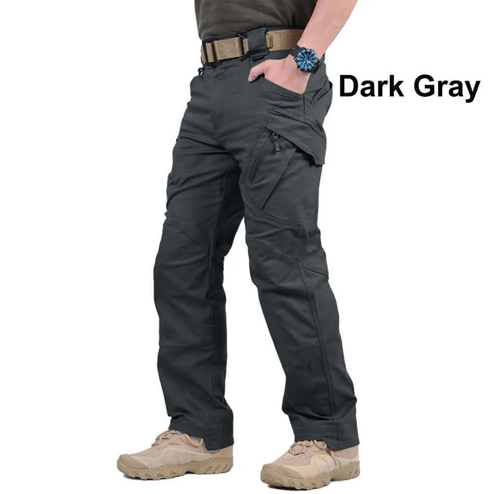 TACVASEN IX9 City Tactical Pants Mens Multi Pockets Cargo Pants Military Combat Cotton Pant SWAT Army Casual Trousers Hike Pants 210714