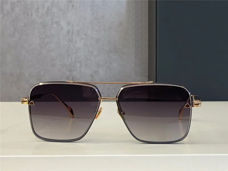 トップメンズグラスThe Gen I Design Sunglasses Square K Gold Frame寛大なスタイルハイエンド最高品質の屋外UV400 ORI250M付き