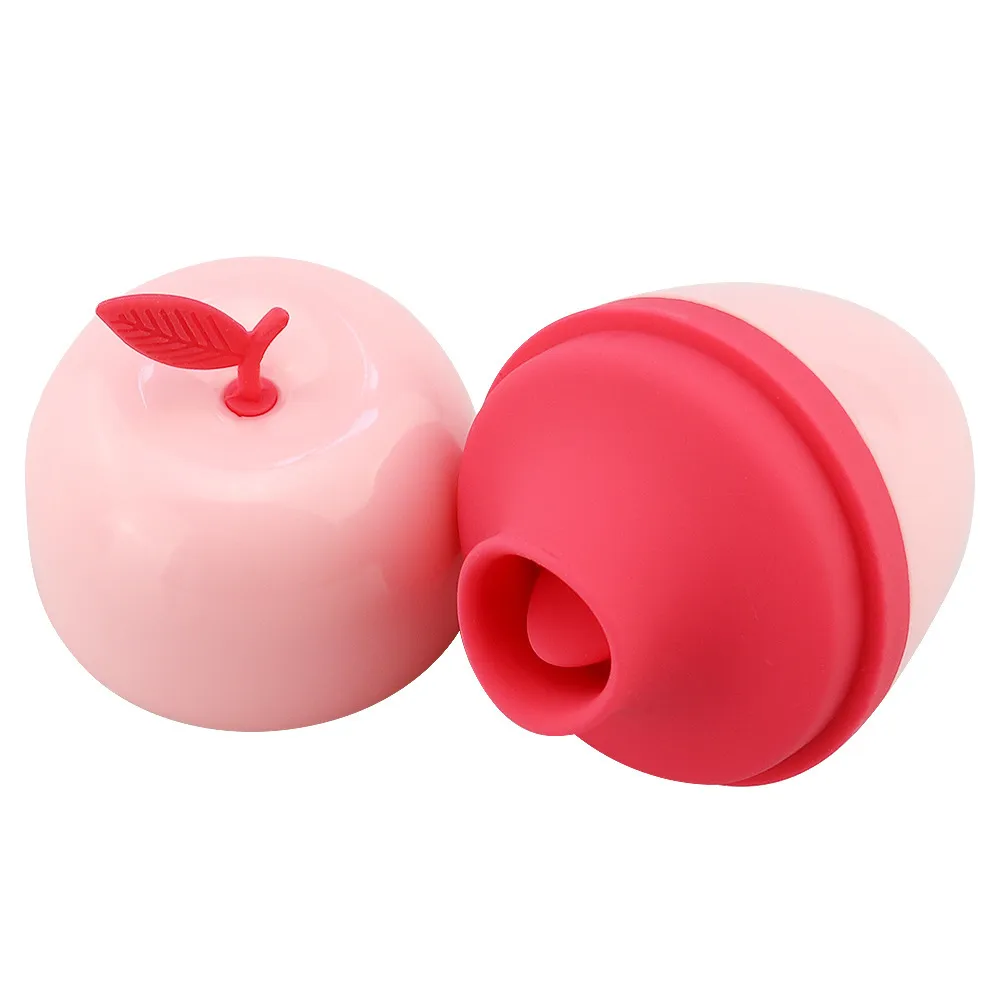 Massagem Cute Apple Tongue Lambendo Vibrador Vagina Estimulador de Clitóris Mais Modos Massageador de Mamilos Brinquedos Sexuais para Masturbador Feminino Masculino