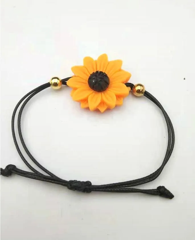 Braccialetti con ciondoli girasole da 30 pezzi amicizie, coppie, sorelle, braccialetti vulcanici, regali portafortuna le donne