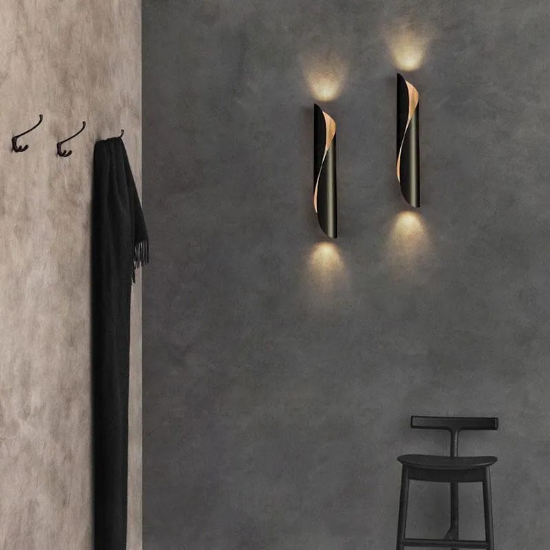 Aluminium buis Art Wall Light G9 FICUTE Zwart Wit Modern Slaapkamer Restaurant Woonkamer Corridor Balkon Lamplampen238F