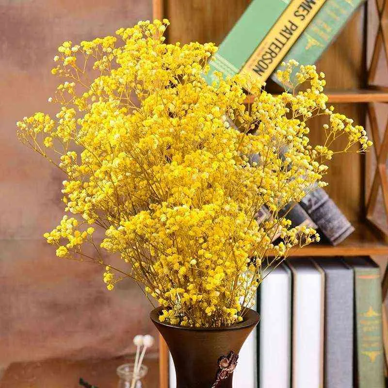 Fiori naturali freschi secchi conservati Gypsophila Paniculata, mazzi di fiori l'alito del bambino regalo la decorazione della festa nuziale 211101