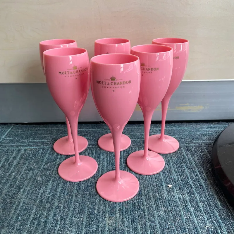 걸 핑크 플라스틱 와인 유리 파티 Unbreakable Wedning White Champagne Coupes 칵테일 플루트 Goblet Acrylic Elegant Cups239x