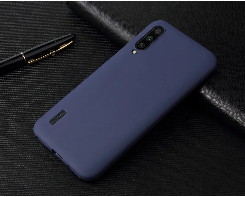 Telefon Kılıfları Xiaomi Mi A3 Lite Mat Silikon Yumuşak Arka Kapak Xiaomi Mia3 Lite için Geri Koruyun Cilt Silikon Kapak