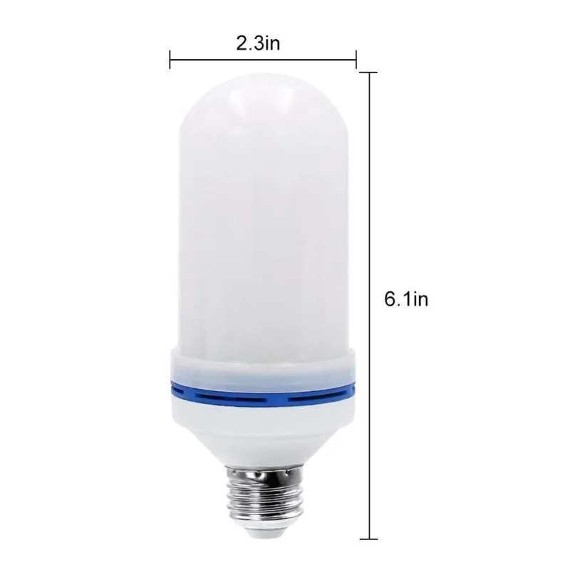 Flame Effect Light Bulb - E26 Standard Base Atmosphere Decoration Fire Flickering Simulation 2835 LED Beads -Flame Bulbs177u