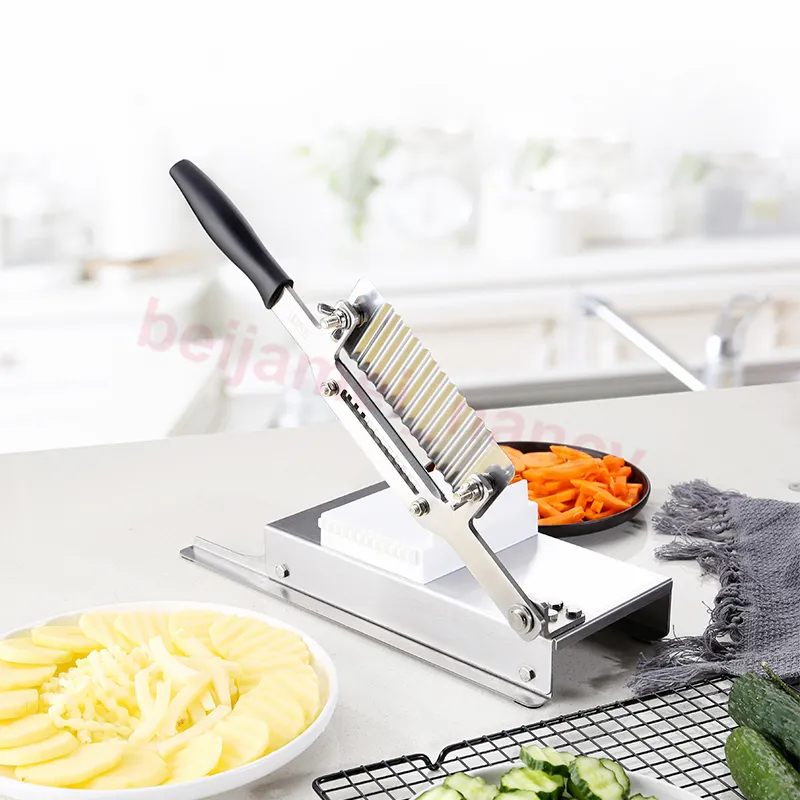 Multifuncional cortador de batata vegetal cenoura ondulado cortador legumes máquina corte ondulado slices236t