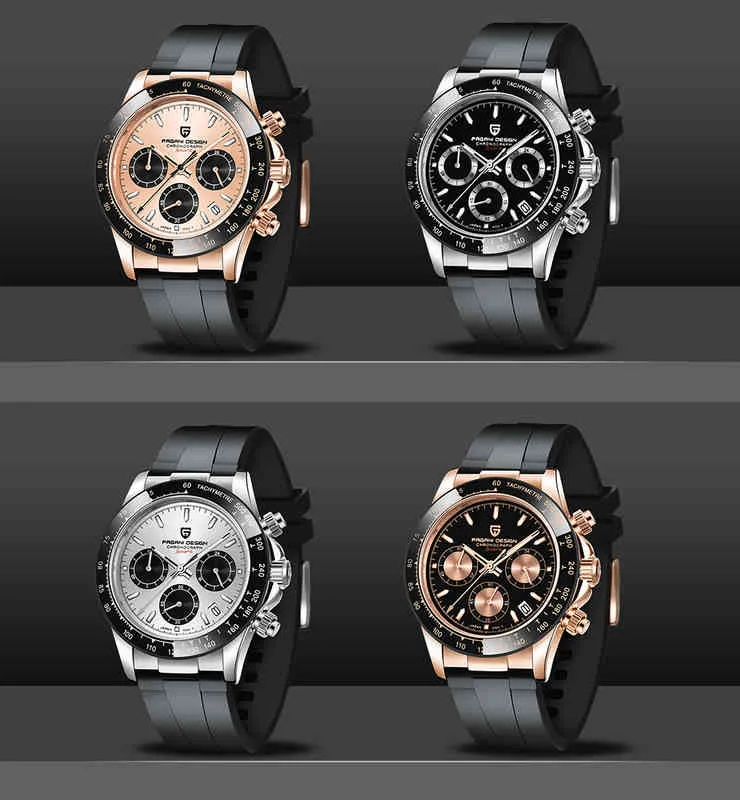 2021 Paganiデザインクォーツ時計男性トップブランド自動日付腕時計シリカゲル防水スポーツクロノグラフ時計マン
