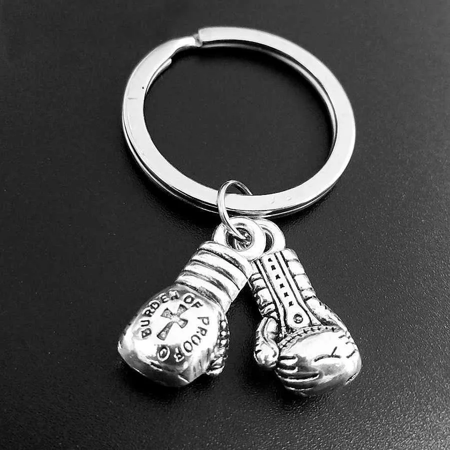 Mode métal gants de boxe pendentif porte-clés I Love boxe porte-clés Boxer mouvement Men039s voiture porte-clés pour homme et boxe Love5433160441