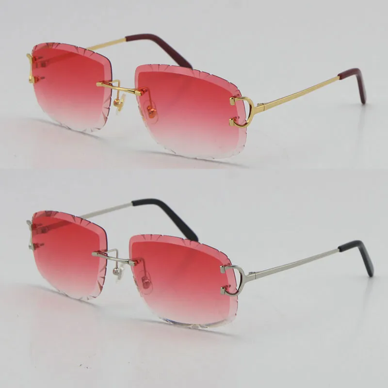 Солнцезащитные очки Пикадилли неправильной формы без оправы с ромбовидными линзами, женские или мужские, унисекс, без оправы, резные уличные очки для вождения, модные Eye226c