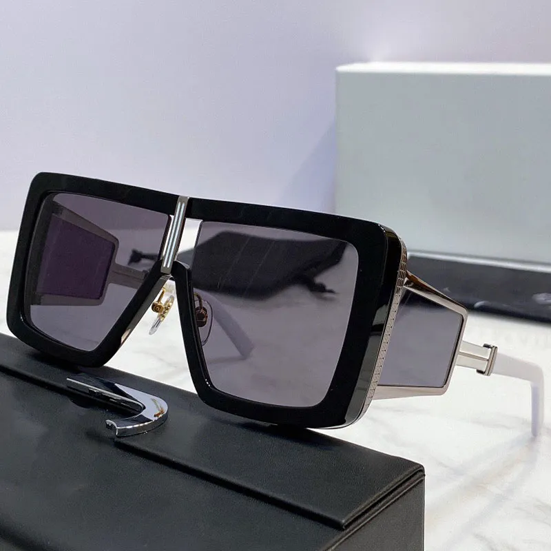 Sonnenbrille B 107C, große, quadratische, dicke Platte mit Metallrahmen, klassische, herrschsüchtige Fahrbrille für Herren oder Damen, UV400-Schutz, de304R