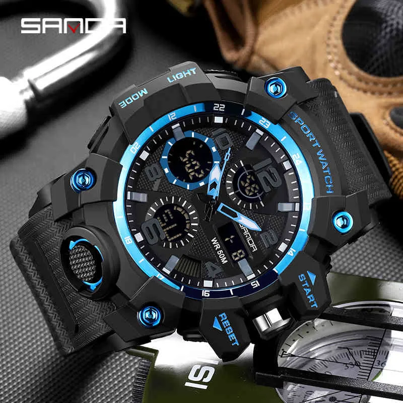 2020 Top Luxury Brand Sanda Men's Watch Men Sport Watch Multifunction Shock Digital Military Orologi Male Orologio RELOJ HOMBR319K