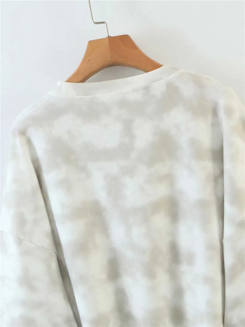 HSA O-hals långärmad pullover t-shirt tröja kvinnor kamouflage tryck t-shirts kvinnlig casual kortstil söta toppar 210716