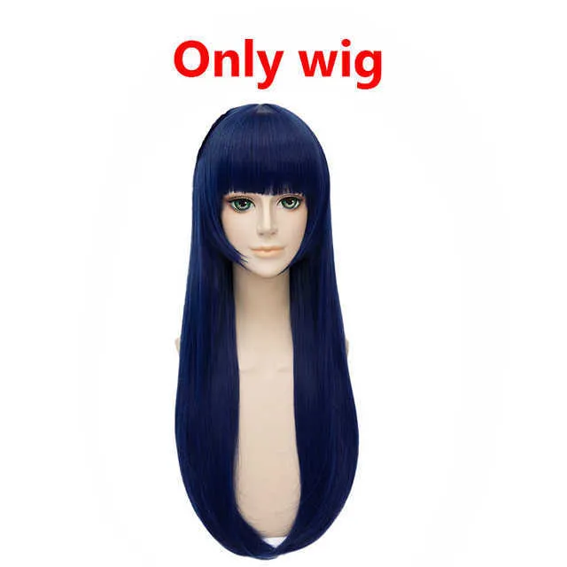 Hinata Hyuga Cosplay Anime Shippuuden 2ème Génération Combo Ensemble Cosplay Costume À Capuche Veste Perruque Halloween Party Dress Up Y0903