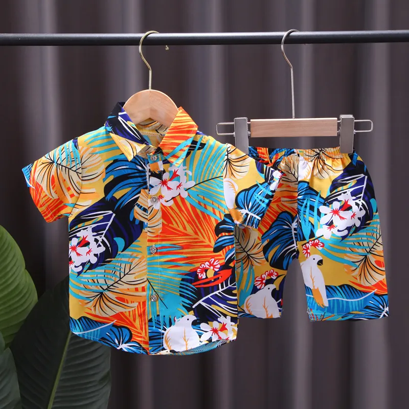 Children's Clothing Sets Short Sleeve Beach Suit for Children In Summer